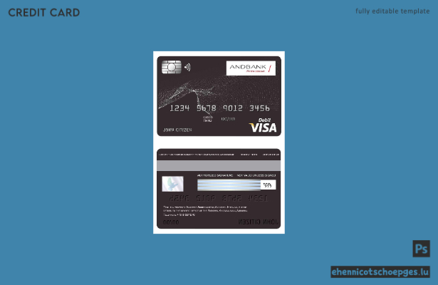 Beispielvorschau der Andorra Andbank Bank Visa-Karte